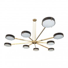 Nine arm brass fixture 